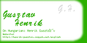 gusztav henrik business card